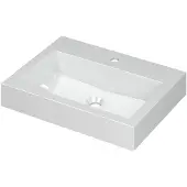 Ink Momento Meubelwastafel 60x45cm Polystone - 1 Kraangat - Glans Wit - 8718835023393 - Rechthoekig - Wastafels, Meubelwastafels