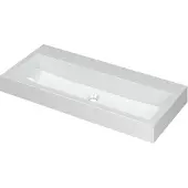 Ink Momento Meubelwastafel 100x45cm Polystone - Centraal - Zonder Kraangat - Glans Wit - 8718835023454 - Rechthoekig - Wastafels, Meubelwastafels