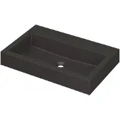 Ink Momento Meubelwastafel 70x45cm Quartz - Zonder Kraangat - Zwart - 8718835023706 - Rechthoekig - Wastafels, Meubelwastafels