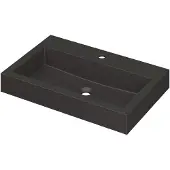 Ink Momento Meubelwastafel 70x45cm Quartz - 1 Kraangat - Zwart - 8718835023713 - Rechthoekig - Wastafels, Meubelwastafels