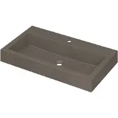 Ink Momento Meubelwastafel 80x45cm Quartz - 1 Kraangat - Beton - 8718835049003 - Rechthoekig - Wastafels, Meubelwastafels