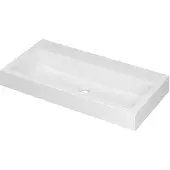 Ink Momento Meubelwastafel 90x45cm Polystone - Zonder Kraangat - Mat Wit - 8718835029524 - Rechthoekig - Wastafels, Meubelwastafels