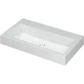Ink Momento Meubelwastafel 80x45cm Polystone - Zonder Kraangat - Glans Wit - 8718835039912 - Rechthoekig - Wastafels, Meubelwastafels