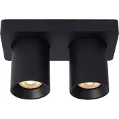 Lucide NIGEL - Plafondspot - LED Dim to warm - GU10 - 2x5W 2200K/3000K - Zwart