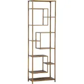 Ptmd collection PTMD Duana Playful gold iron open cabinet high