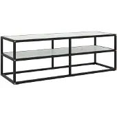vidaXL Tv-meubel met wit marmerglas 120x40x40 cm zwart