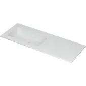 Ink Aspekt Meubelwastafel 120x45cm Keramiek - Links - Zonder Kraangat - Mat Wit - 8718835075729 - Rechthoekig - Wastafels, Meubelwastafels
