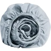 Yumeko Kinderhoeslaken Katoensatijn 70x150 Blauw - Eco, Bio & Fairtrade