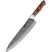 Xinzuo | Koksmes (10.0 inch) | Damascus staal (gehamerd) | Woestijnijzerhout | B13D