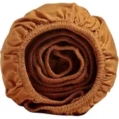 Yumeko Hoeslaken Percal Katoen 180x200 Geel - Eco, Bio & Fairtrade