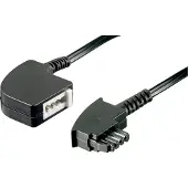 Pro telefoonverlengkabel TAE-F-stekker naar TAE-F-bus 4-pins CCA 3 m