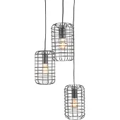 Present Time Solido hanglamp 3-lichts zwart