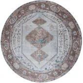 Veer Carpets Vloerkleed karaca blue/brown 06 rond ø160 cm