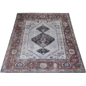 Veer Carpets Vloerkleed karaca antraciet/brown 09 200 x 290 cm