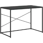 vidaXL Computerbureau 110x60x70 cm bewerkt hout zwart