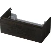 Ink Onderkast 90x45cm - Greeploos - 1 Lade - Intens Eiken - Badkamermeubels, Wastafelonderkasten - 8718835078836
