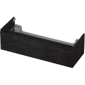 Ink Onderkast 120x45cm - Greeploos - 1 Lade - Houtskool Eiken - Badkamermeubels, Wastafelonderkasten - 8718835045425