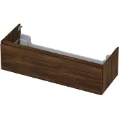 Ink Onderkast 120x45cm - Greeploos - 1 Lade - Koper Eiken - Badkamermeubels, Wastafelonderkasten - 8718835050443
