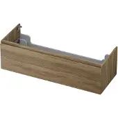 Ink Onderkast 120x45cm - Greeploos - 1 Lade - Zuiver Eiken - Badkamermeubels, Wastafelonderkasten - 8718835078881