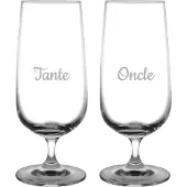 Fusion Bierglas op voet gegraveerd - 41cl - Tante & Oncle