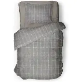 Linnick Dekbedovertrek Katoen Bracken - grey 140x200/220cm