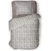 Linnick Dekbedovertrek Katoen Bracken - white 140x200/220cm