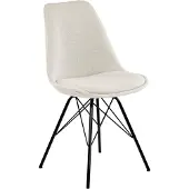 Kick Collection eetkamerstoelen Jens - Wit - 80% gestructureerde stof, 20% metaal - Verkrijgbaar in diverse kleuren