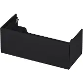 Ink Onderkast 100x45cm - Push To Open - 1 Lade - Mat Zwart - Badkamermeubels, Wastafelonderkasten - 8718835074418