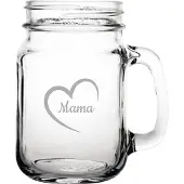 Fusion Gegraveerde Drinkglas 45cl Mama met hartje