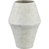 Ptmd Tink White Cement Double Middle Cone Round S (Wit, 28x40x28cm)
