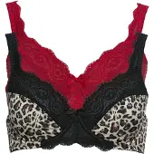 Bonprix Beugel bh met sierlijk kant (set van 2) maat 75
