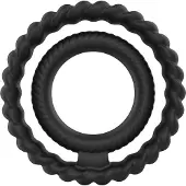 Dorcel - Dual Ring - Siliconen Rekbare Cockring – Zwart