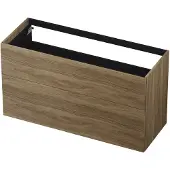 Ink Onderkast 120x45cm - Push To Open - 2 Lades - Zuiver Eiken - Badkamermeubels, Wastafelonderkasten - 8718835094218