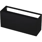 Ink Onderkast 140x45cm - Push To Open - 2 Lades - Mat Zwart - Badkamermeubels, Wastafelonderkasten - 8718835044886