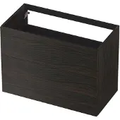 Ink Onderkast 90x45cm - Push To Open - 2 Lades - Intens Eiken - Badkamermeubels, Wastafelonderkasten - 8718835094102