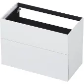 Ink Onderkast 90x45cm - Push To Open - 2 Lades - Mat Wit - Badkamermeubels, Wastafelonderkasten - 8718835049836