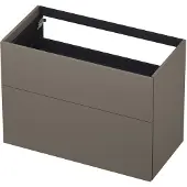 Ink Onderkast 90x45cm - Push To Open - 2 Lades - Mat Taupe - Badkamermeubels, Wastafelonderkasten - 8718835049874