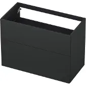 Ink Onderkast 90x45cm - Push To Open - 2 Lades - Mat Antraciet - Badkamermeubels, Wastafelonderkasten - 8718835049850
