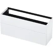 Ink Onderkast 140x45cm - Push To Open - 2 Lades - Hoogglans Wit - Badkamermeubels, Wastafelonderkasten - 8718835044862