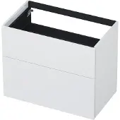 Ink Onderkast 80x45cm - Push To Open - 2 Lades - Hoogglans Wit - Badkamermeubels, Wastafelonderkasten - 8718835009779