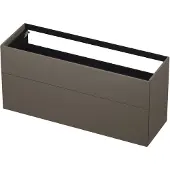 Ink Onderkast 140x45cm - Push To Open - 2 Lades - Mat Taupe - Badkamermeubels, Wastafelonderkasten - 8718835050184