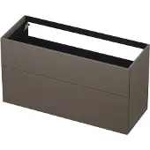Ink Onderkast 120x45cm - Push To Open - 2 Lades - Mat Taupe - Badkamermeubels, Wastafelonderkasten - 8718835050085