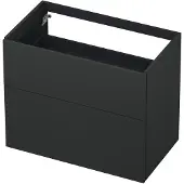 Ink Onderkast 80x45cm - Push To Open - 2 Lades - Mat Antraciet - Badkamermeubels, Wastafelonderkasten - 8718835049683