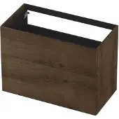 Ink Onderkast 90x45cm - Push To Open - 2 Lades - Fineer Chocolate - Badkamermeubels, Wastafelonderkasten - 8718835104757