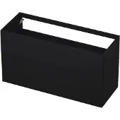 Ink Onderkast 120x45cm - Push To Open - 2 Lades - Mat Zwart - Badkamermeubels, Wastafelonderkasten - 8718835020422