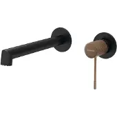 Sapho Solaris inbouw wastafelkraan zwart mat / koper PVD coating