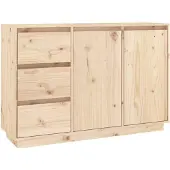 vidaXL Dressoir 111x34x75 cm massief grenenhout
