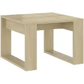 vidaXL Bijzettafel 50x50x35 cm bewerkt hout sonoma eikenkleurig