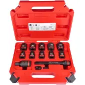Milwaukee doppenset shockwave 1/2 kort 10-24, 13-delig