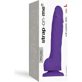 Strap-On-Me - Soft Realistic - Dildo Met Zuignap - Paars - Maat L